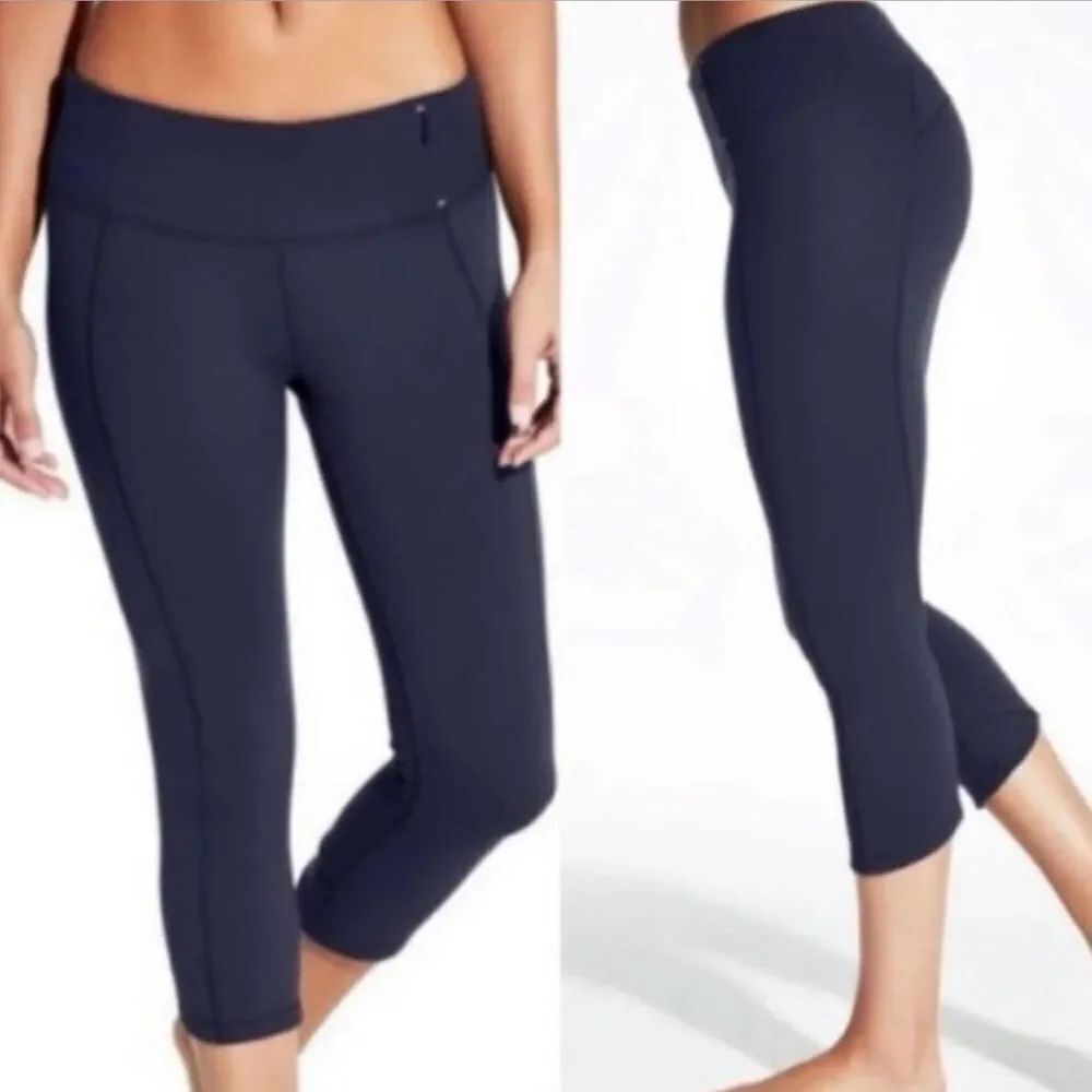 CALIA Navy Blue Tulip Hem Capri Legging